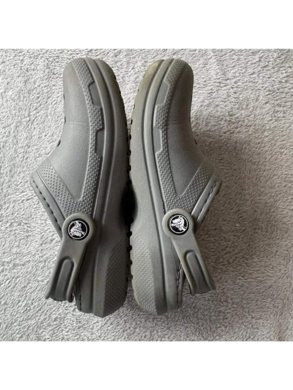 Crocs Clogs Sherpa Lined Unisex Kids 1 Gray Outdoors